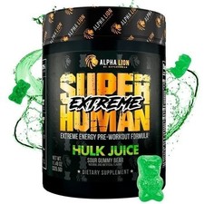 ALPHA LION Superhuman ExtremePreWorkout SourGummy Bear 21 serving EXP 03/2026