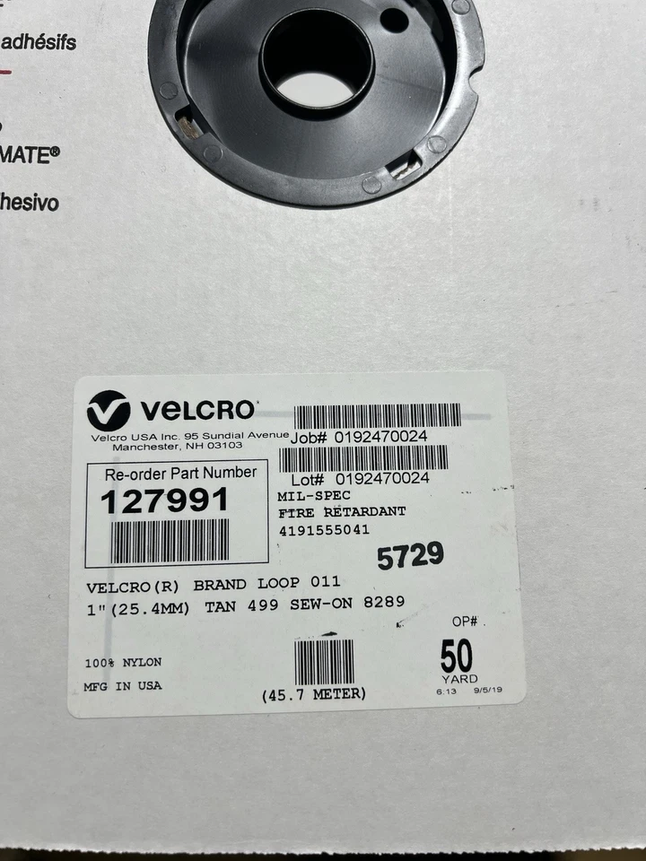 Velcro® Brand 1” TAN 499 HOOK & LOOP SEW-ON-TYPE 50 YRDS On EACH ROLL - Image 2 of 4