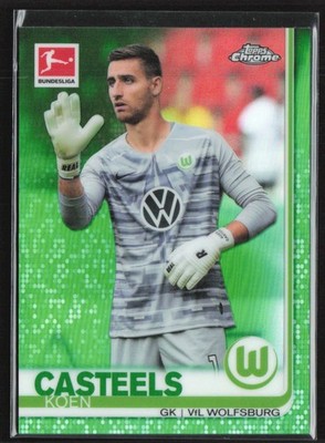 Koen Casteels 2019 Topps Chrome Bundesliga Green Refractor /99 #49