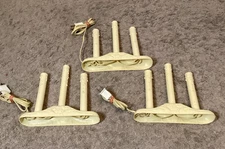 Plastic Christmas 3 Light Candle-Opera Candolier 3 Sets Vintage Working