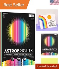 Astrobrights 65 lb Colored Cardstock, 8.5 x 11 , Spectrum Assortment: 75 Sheets