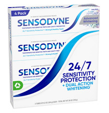 SENSODYNE Advanced Whitening Toothpaste 6.5 oz   Pack of 4 Exp. 2028 1.42 per gallon