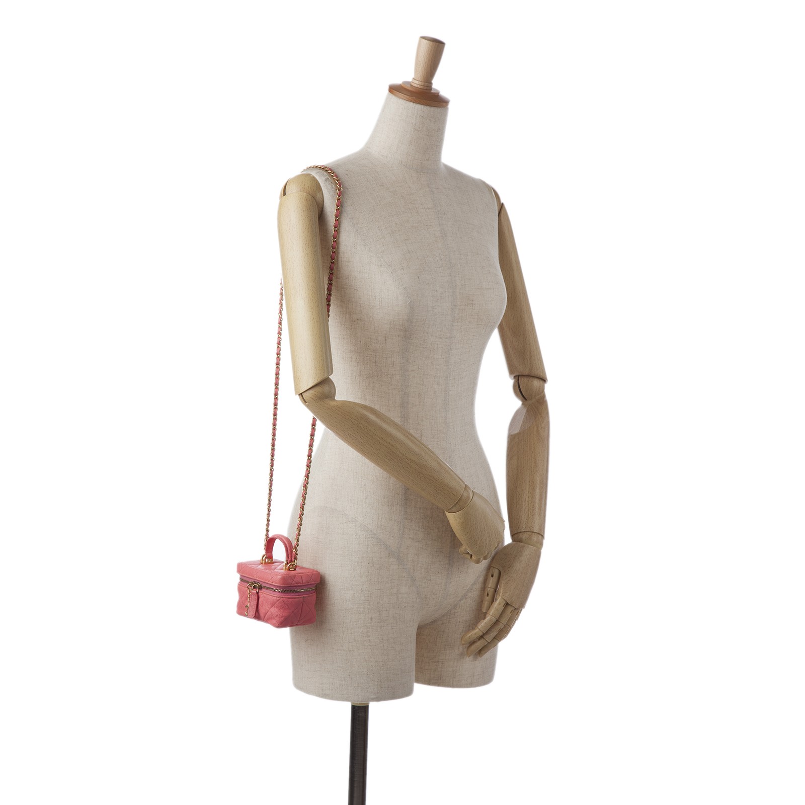 Authenticated Chanel Micro Caviar Chain Pink Leat… - image 10