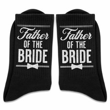 Father Of The Bride Socks Wedding Gift From Bride Cotton Black Dress Suit