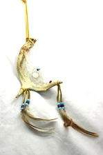 Native American Made Antler Dream Catcher, DreamCatcher, Turquoise,  COA  #ADC4