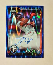 Johan Rojas 2024 Topps Chrome RC AUTO BLUE RayWave REFRACTOR 036/150 #RA-JRO V6