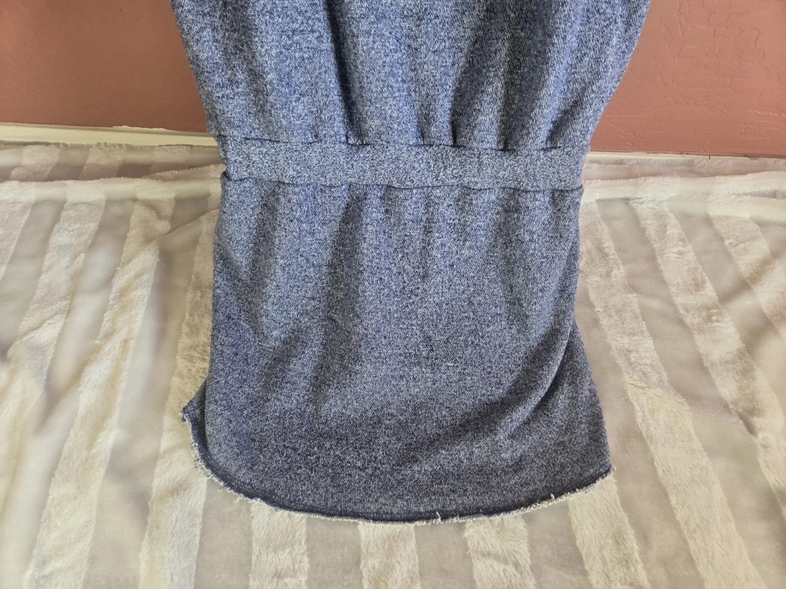 UNDERCOVER Abito Victorias Secret French Terry in tessuto blu copricostume da spiaggia schiena aperta taglia M