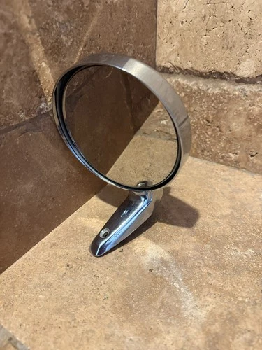 MOPAR 1967-76 A-BODY,66-70 B-BODY,65-8 C BODY CHROME NON-REMOTE SIDE MIRROR