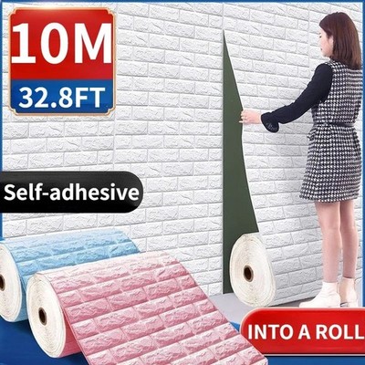 3D Foam Brick Wall Panels Self Adhesive Waterproof Wallpaper Sticker Home Decor