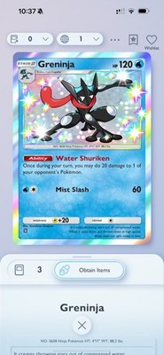Shiny Greninja PTCGP  Pokmon TCG Pocket