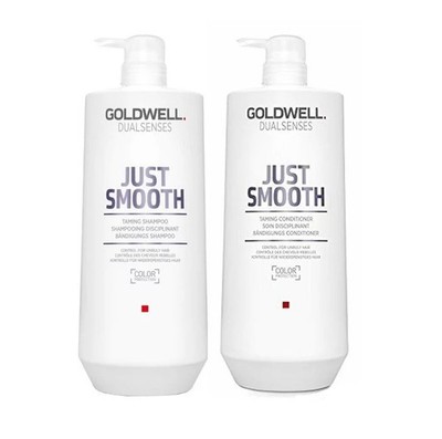 Goldwell DualSenses Just Smooth Shampoo and Conditioner Liter Duo 33.8 oz