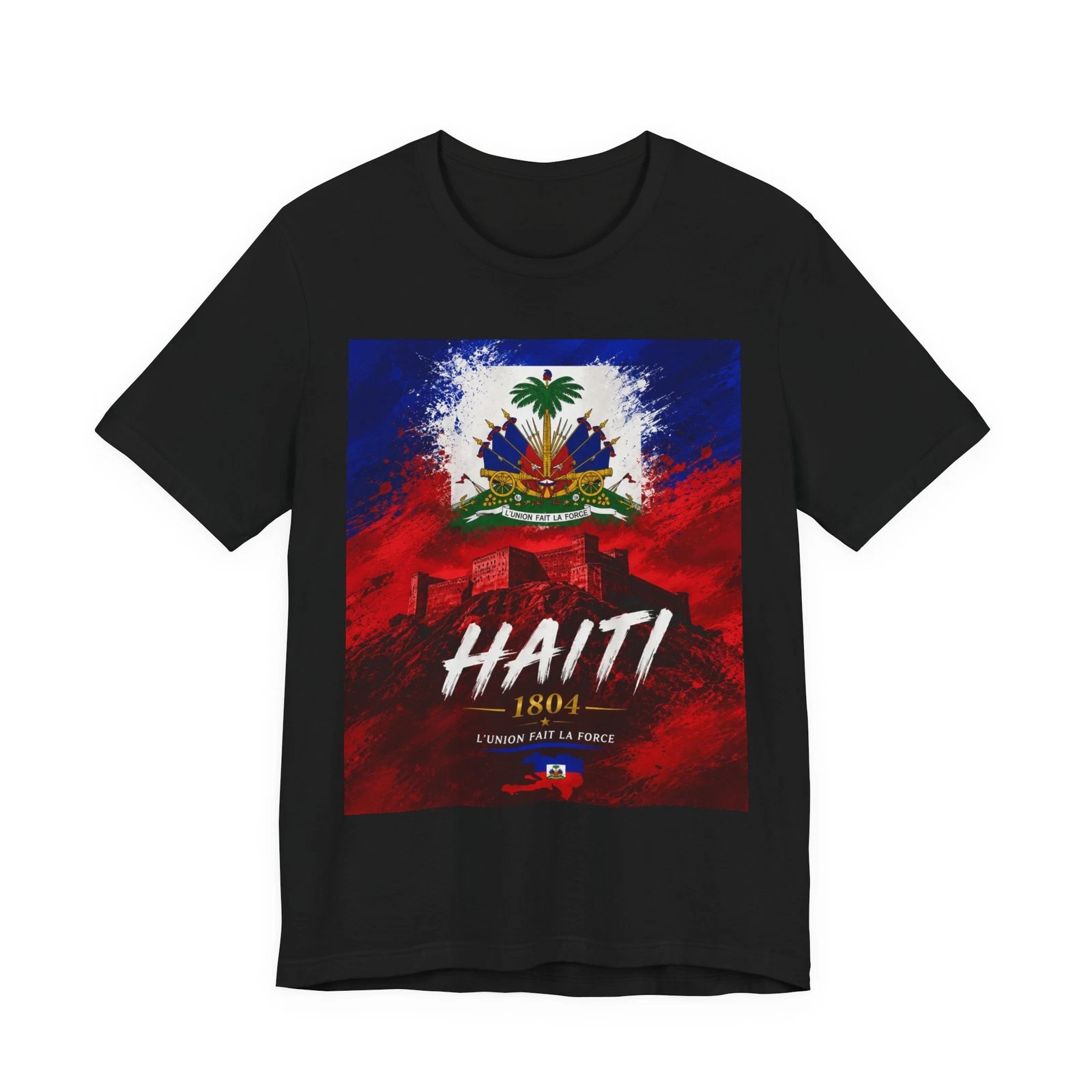 Haiti Coat of Arms Tee | Haitian Flag, 1804 Independence Design
