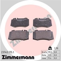 Zimmermann Bremsbelagsatz, Scheibenbremse 23745.175.1 FüR MERCEDES-BENZ
