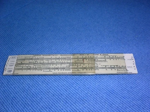 Technischer Rechenstab Maschinenleistung Modell T55  System Kleppek (WK)
