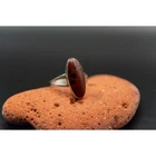 Vintage Taxco Jasper Silver Ring - Size 7