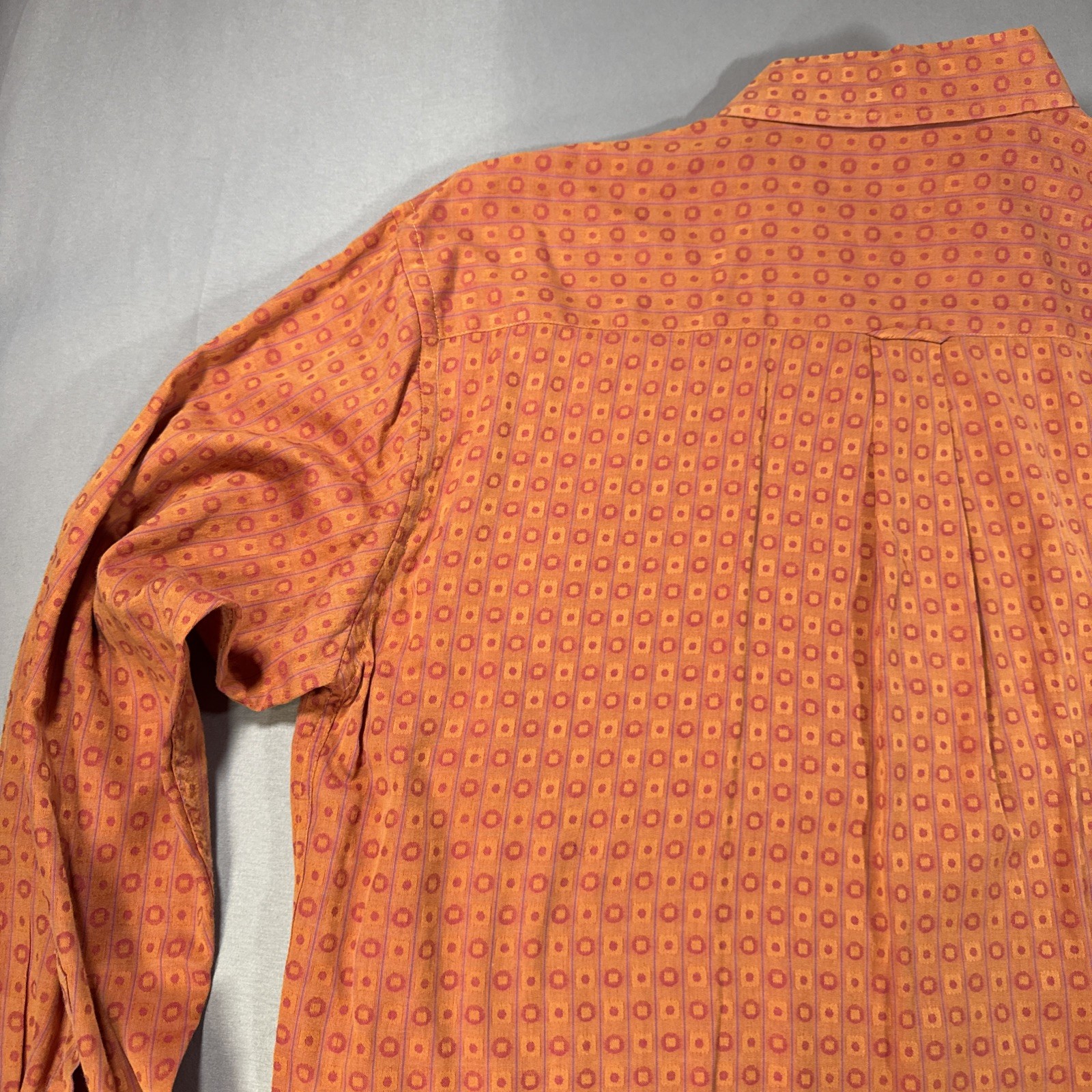 Bugatchi Uomo Men’s Medium Orange Pattern Flip Cu… - image 8