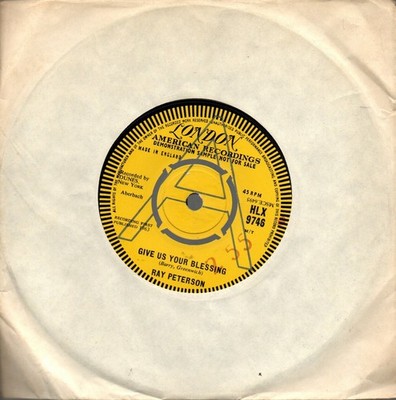 Ray Peterson - '' Give Us Your Blessing / Without Love '' - RARE 1963 DEMO 7'' - NM