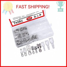 Twidec/360Pcs 2.8/4.8/6.3mm Quick Splice Male and Female Wire Spade Connector Cr