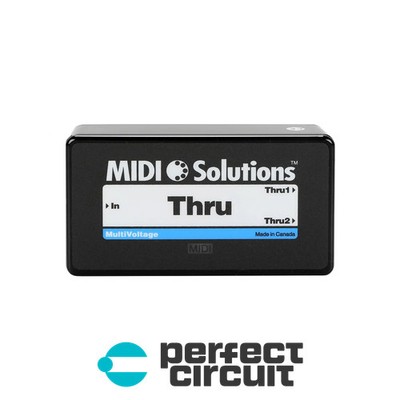 MIDI Solutions Thru 2 Output MIDI Thru Box INTERFACE - NEU - PERFEKTE SCHALTUNG