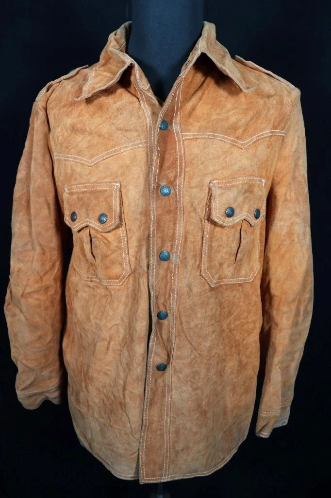 Veste Homme En Cuir Vintage Smart Range – Marron – Années 70 – Taille S-5XL
