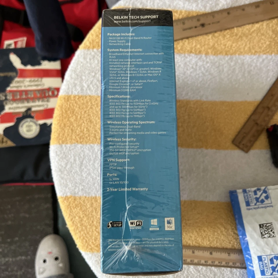 Belkin N450 Dual Band 4-Port 10/100 Wireless N Router NEW SEALED - Image 3 of 4