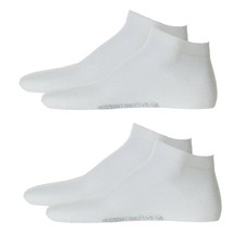 Hudson 4 Pairs Men Sneaker Socks - Only, Footlet, Invisible, Plain 2x 2-Pack 
