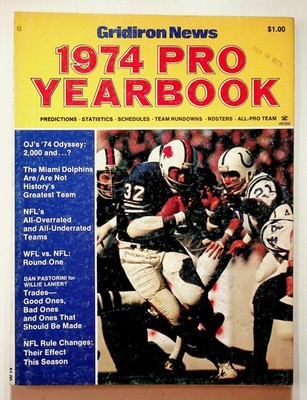 Gridiron News 1974 PRO YEARBOOK NFL Predictions Stats National Sports