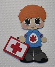 Paramedic Boy Red Hair. Scrapbook, Card Making Paper Piecing
