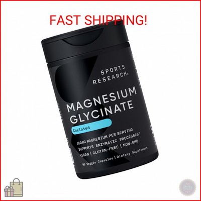 Sports Research  Magnesium Glycinate - Supports Restful Sleep & Enzymatic Proces