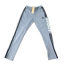 Adidas Aeroready Gray/black Strip Youth Boy Athletic Track Pants Sz M NWT