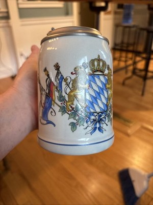 Kuhr-Kruge Made In Germany Stein. Bavarian Coat Of Arms.