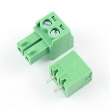 2Pcs 3.5mm Pitch 2 Pin Way Straight Screw Terminal Block Pluggable Connector