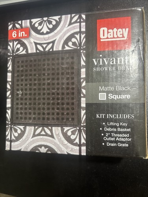 #ad #ad 6 In. Square Shower Floor Drain Square Shower Floor Drain with Flange Pattern G $19.00