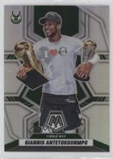 2021-22 Panini Mosaic Finals MVPs Silver Prizm Giannis Antetokounmpo #296 1lh2