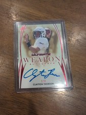 #1/3 Clayton Thorson Rookie Auto Card 2019 Leaf Ultimate Northwestern Gamblers