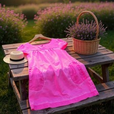 Vineyard Vines Linen Side Pocket Shift Dress Pink Short Sleeve Casual Womens XS