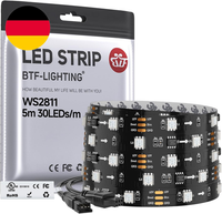 BTF-LIGHTING WS2811 Rgb Adressierbare Traum Farbe Led-Streifen 5M 30Leds/M 10Pix