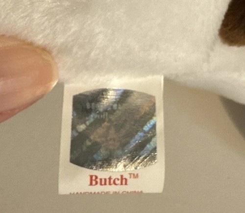 Butch the Bull Terrier Ty Retired Beanie Baby In Plastic Case w Tags - Picture 9 of 11