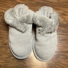 Koolaburra by UGG Milo Slipper Gray Fur Lined Warm Women's Flats Size 9
