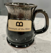 Museum Of The Bible Handcrafted 2016 Pottery Coffee Mug Made In USA black