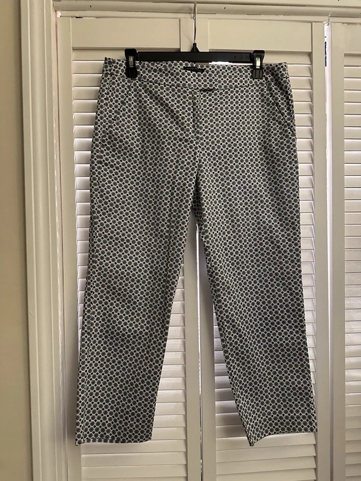 Pantalones estampados de algodón vintage estilo Souleiado, un clásico preppy. Nuevo de Lote Antiguo Sin Etiqueta. Talla 6 Foto 3 de 4