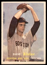1957 Topps Dave Sisler RC Boston Red Sox #56 VG+ (Crease Middle)
