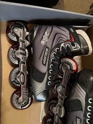 Bauer XR3 Men's Inline Hockey Skates Size 6.0 Black/Red MPN 1038048