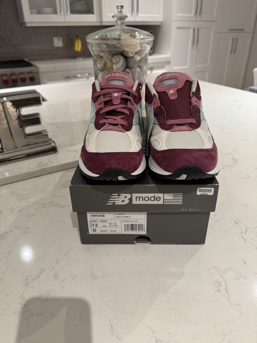 New Balance 992 X KITH Burgundy Reef M992KB Kithmas Ronnie Fieg Sz