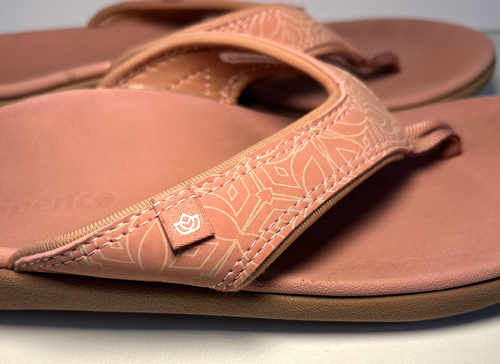 Spenco Yumi Womens Size 8 Pink Boho Print Comfort Wege Flip Flop Sandals - Picture 10 of 14