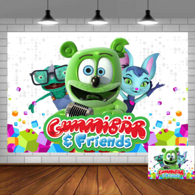 Gummy Bears and Friend Geburtstag Partyzubehör Banner Hintergrund Vinyl