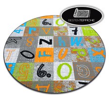 Modern Original Carpet Flooring 'JUMPY' Patchwork Multicolour Circle 100-200cm
