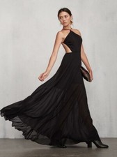  Reformation Luna dress in black, US size 2 (XS/S or UK 6/8)