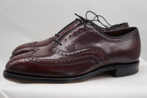 Johnston & Murphy Aristocraft Burgundy Oxford Wing Tip Shoe Mens Sz 8C - Picture 2 of 11