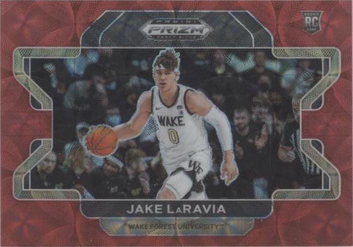 Choice Jake Rakai 2022-23 Panini Prizm Draft Picks - Jake LaRavia #87 Choice Red Prizm ...